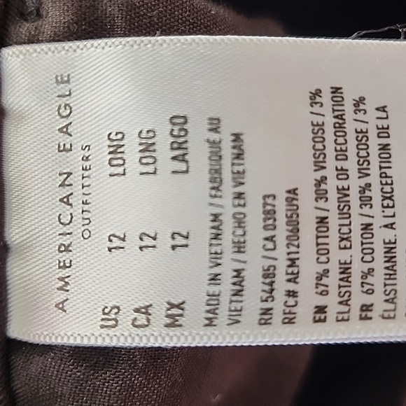 Black American eagle size 12, 14, 16 reg as well as 12 long and 14 long pants - Picture 5 of 6